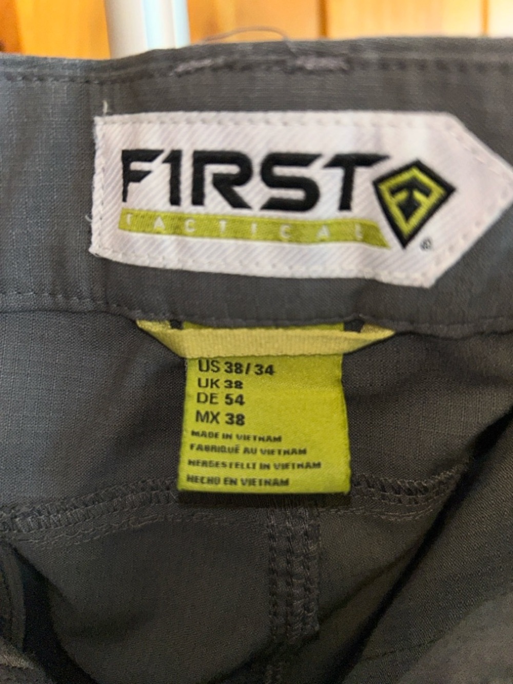 First Tactical Pants Mens 38x34 Gray V2 Micro Ripstop Cargo Utility Workwear - Picture 2 of 5